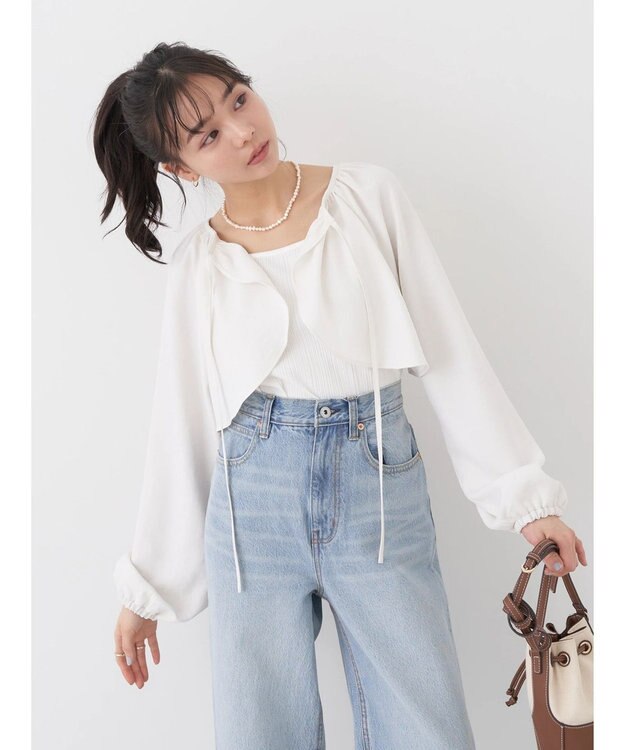 earth music&ecology ラッフルボレロ Off White