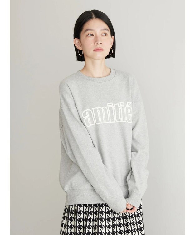 AMERICAN HOLIC 発泡ロゴポンチプルオーバー Light Gray Mixture