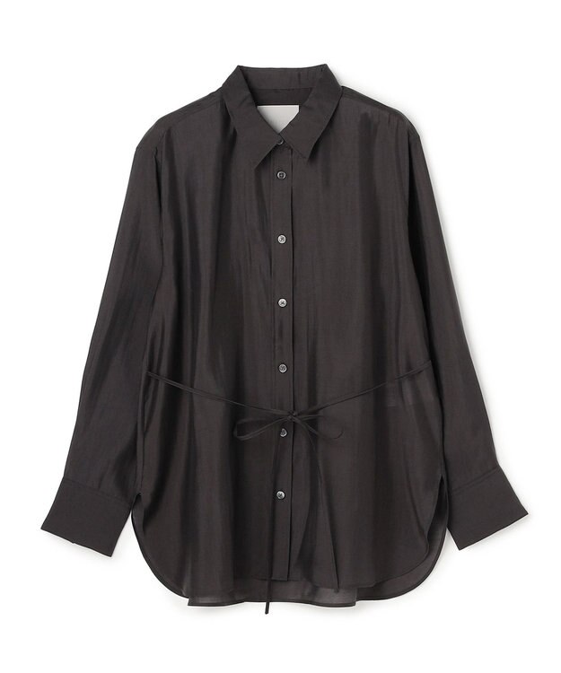 UNFILO レギュラーカラー ポプリンシャツ チャコール