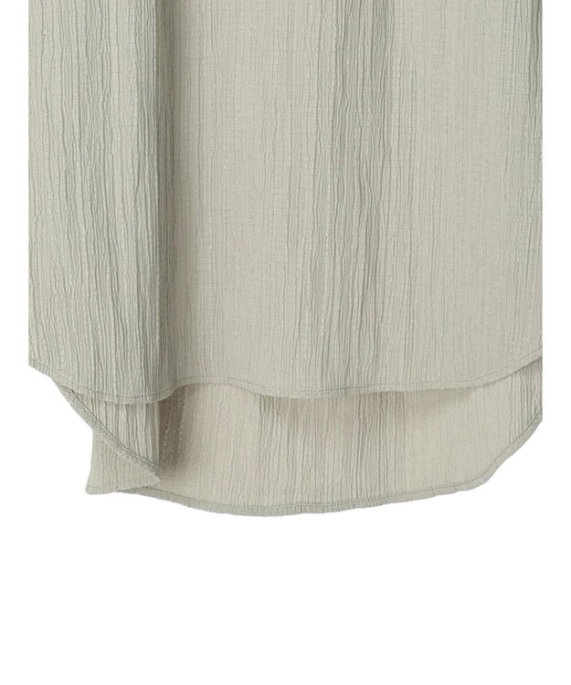 Green Parks 表面変化比翼シャツチュニック Smoky Green