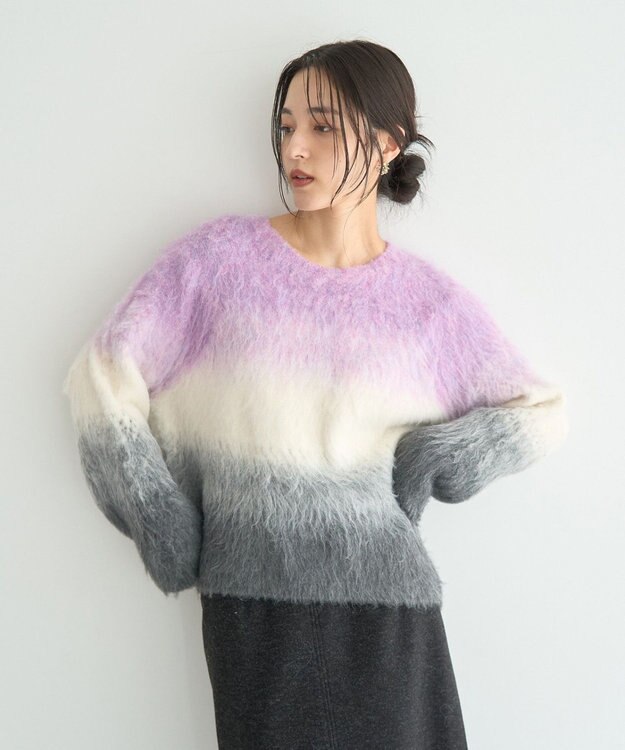 YECCA VECCA グラデーションシャギーニット Lavender