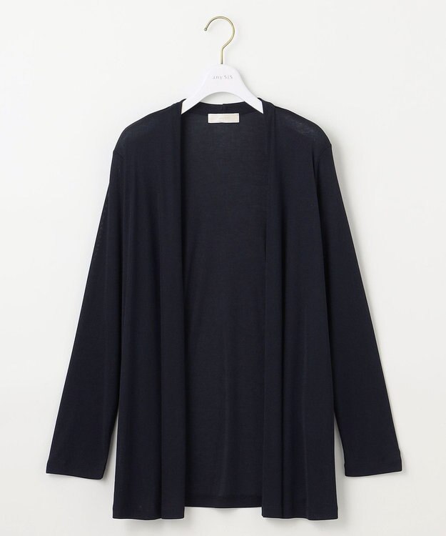 ANY SIS 【洗える】サラサラ着流し カーディガン ネイビー