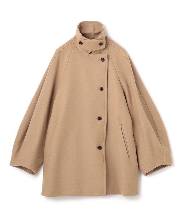 BEIGE， GABELLE / ミドル丈スタンドカラーウールコート Milk tea
