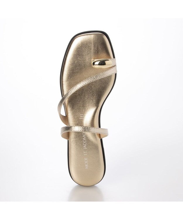MODE ET JACOMO <MODE ET JACOMO>リングフラットトングサンダル ゴールド