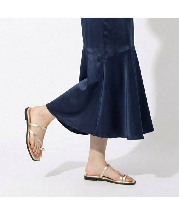 MODE ET JACOMO <MODE ET JACOMO>リングフラットトングサンダル ゴールド