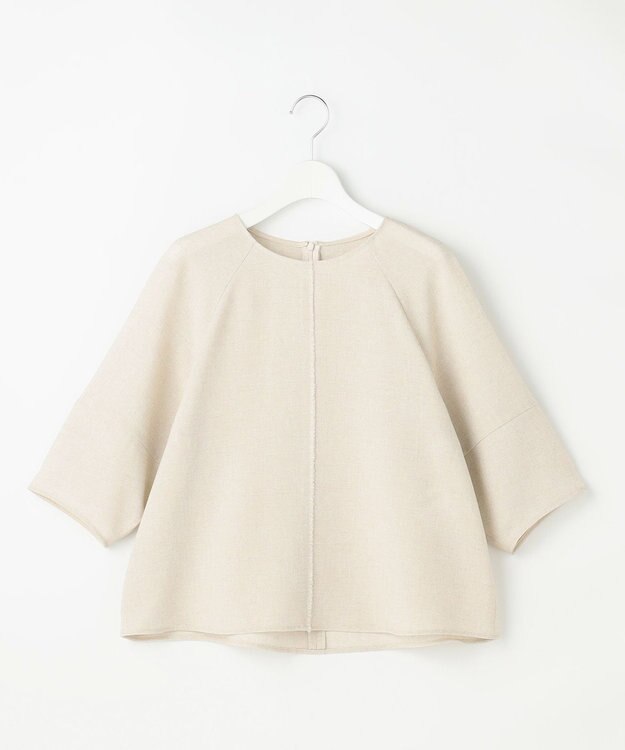 自由区 L 【人気素材・NEWデザイン】ラスティックメッシュラグランスリーブ ブラウス フラックス