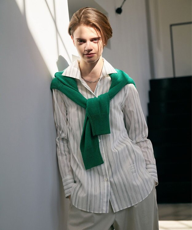 ICB L 【30th ANNIVERSARY】 MILANOシャツ オフホワイト×ブラック