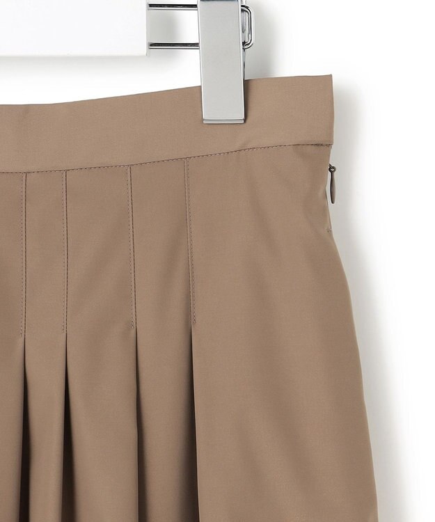 23区 【撥水加工/洗える】ブライトタフタ タック スカート ブラウン系