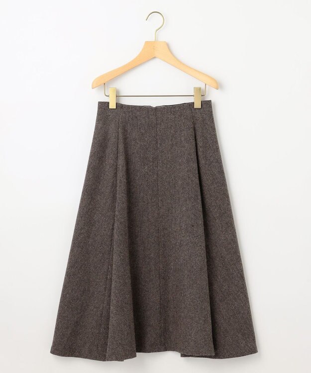 組曲 シックツイード フレアスカート ダークブラウン系3