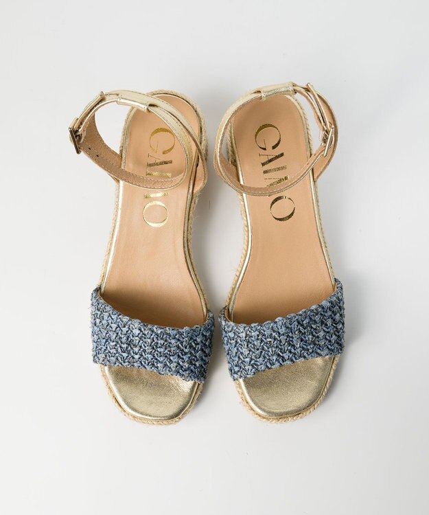 gaimo 【GAIMO/ガイモ】スクエアトゥストラップサンダル/EVONY ブルー