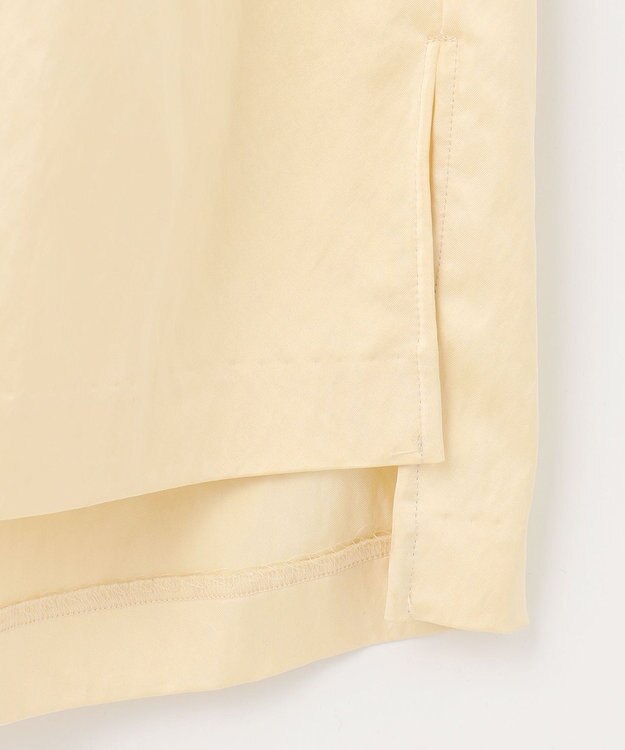 NAVE 【ReNAVE　洗える】グロスサテンブラウス クリーム