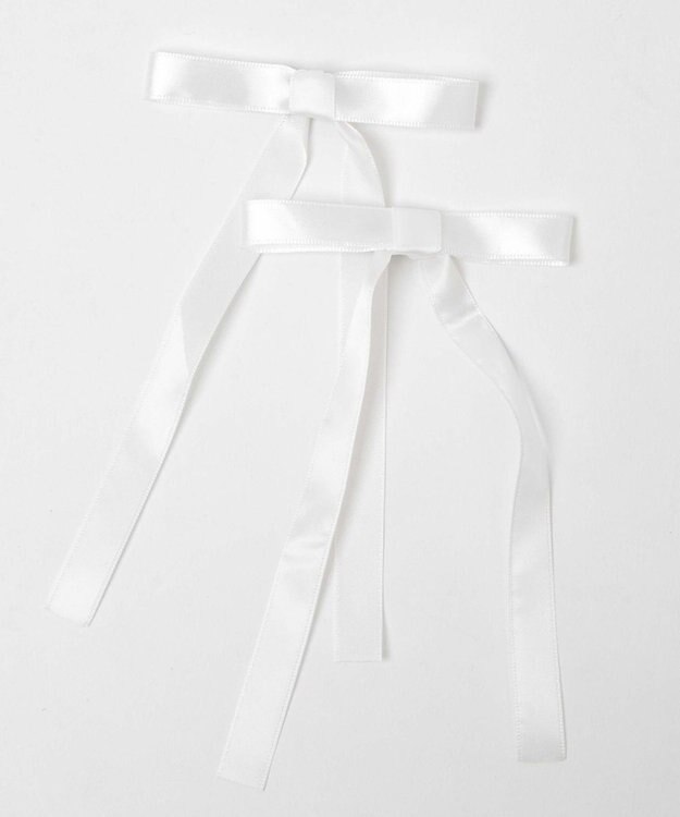 WEGO L2Pロングリボンヘアクリップ ホワイト