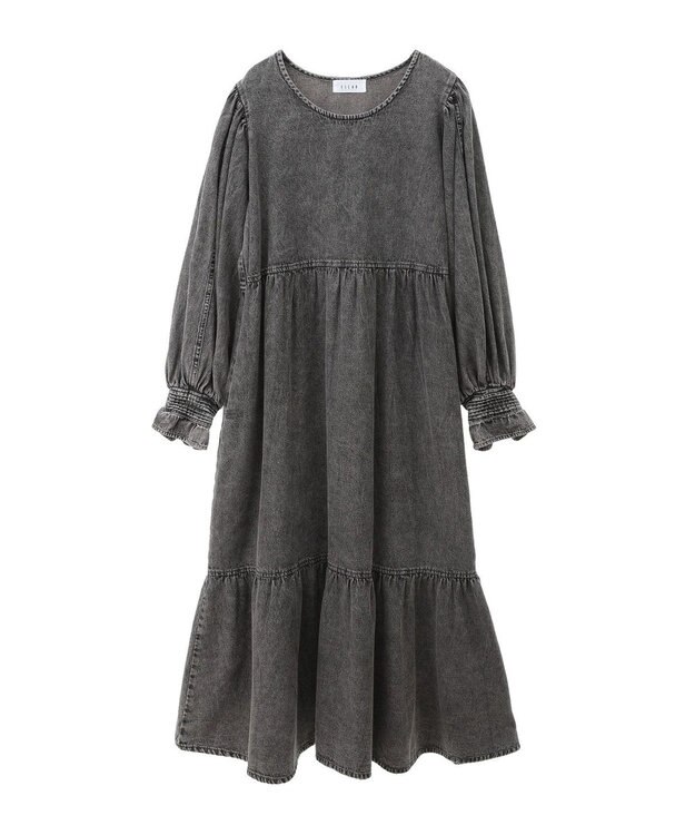 Green Parks ■ＥＳＣＡＲ　デニムピンタックカフスワンピース Gray