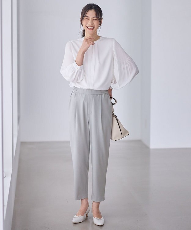 ANY L プリーツブラウス オフ