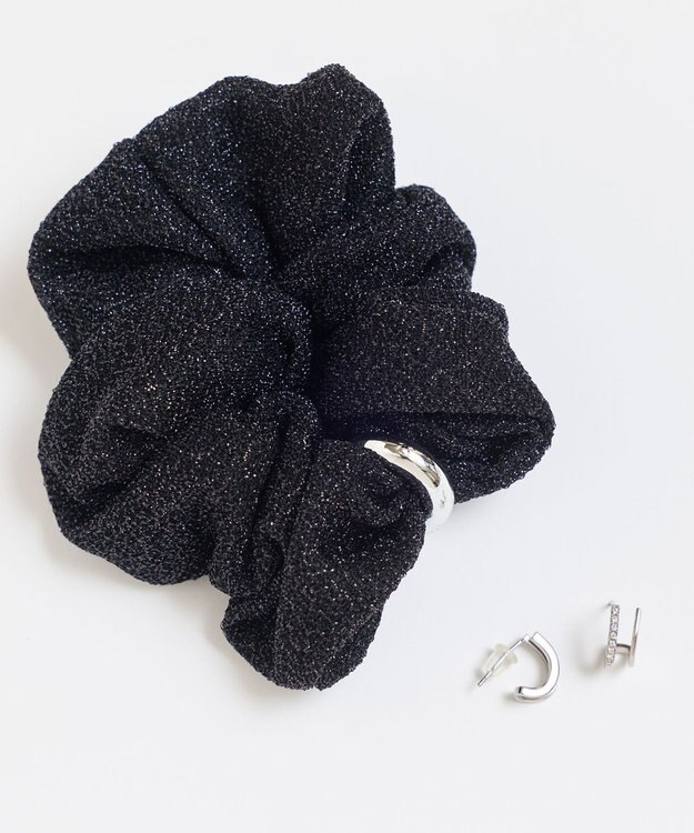 Phoebe <オンワード限定セット>メタルグリッターシュシュ×メタル×ビジュー2ラインピアス マルチ1