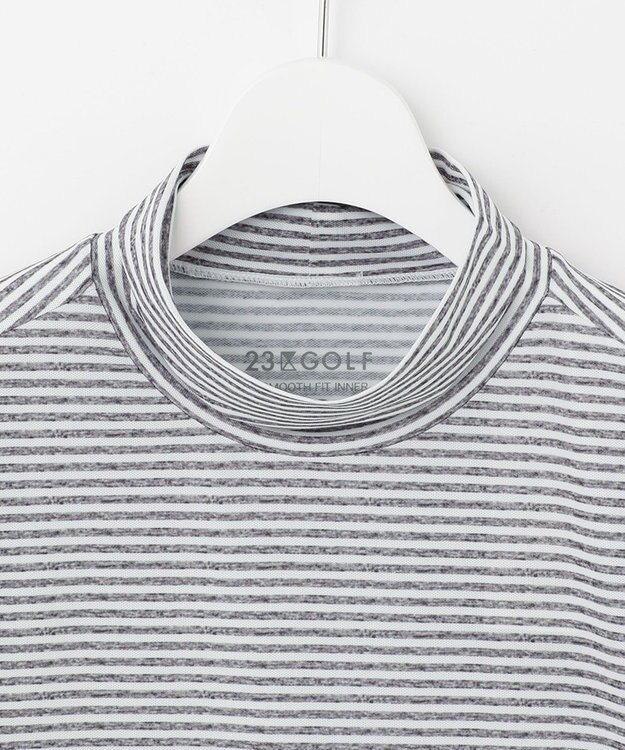 23区GOLF 【WOMEN】５０ｄカノコインナーボーダー カットソー ライトグレー系1