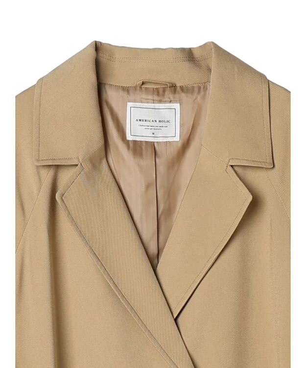 AMERICAN HOLIC 花粉防止Ｗボタントレンチコート Beige