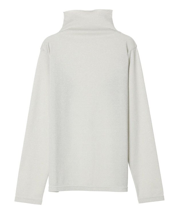 Green Parks ラメリブタートルカットソー Off White