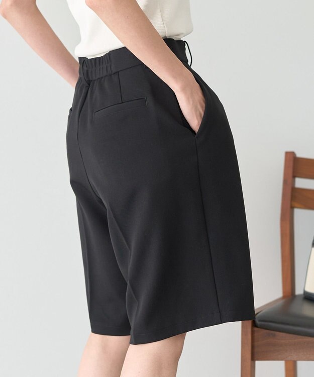 AMERICAN HOLIC イージーケアタックハーフパンツ Black