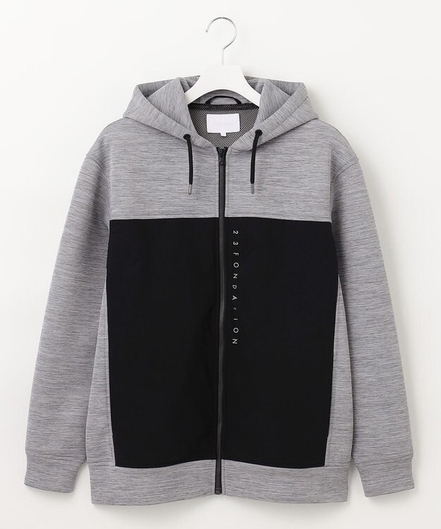 23区GOLF 【23Fondation/MEN】ニットパーカー ライトグレー系