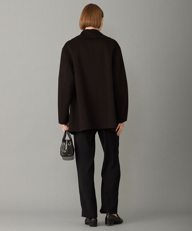 ICB L ウールリバー Pコート バーントブラウン系