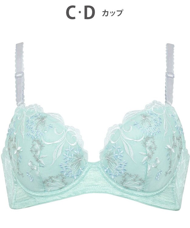 Wing ブラジャー 背中の段差をスムージング バストの脇流れをブロック 脇高設計(バック) 吸汗速乾(カップ肌側) 【後ろ姿きれいブラ】 ブラ KB2720 ウイング／ワコール ターコイズ