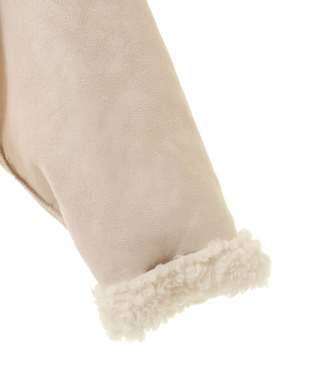 earth music&ecology リバーシブルフェイクムートンショートブルゾン アイボリー