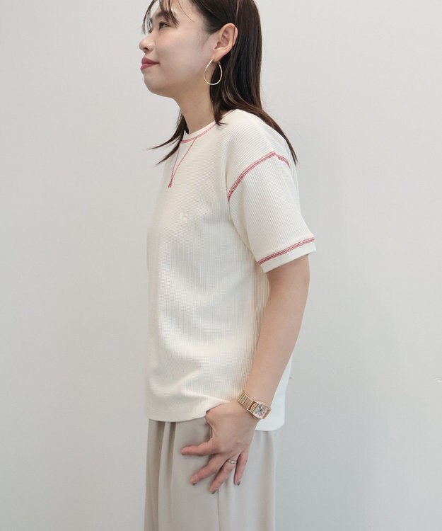 AMERICAN HOLIC 【RUSSELL】ワッフルガゼットTシャツ Ivory