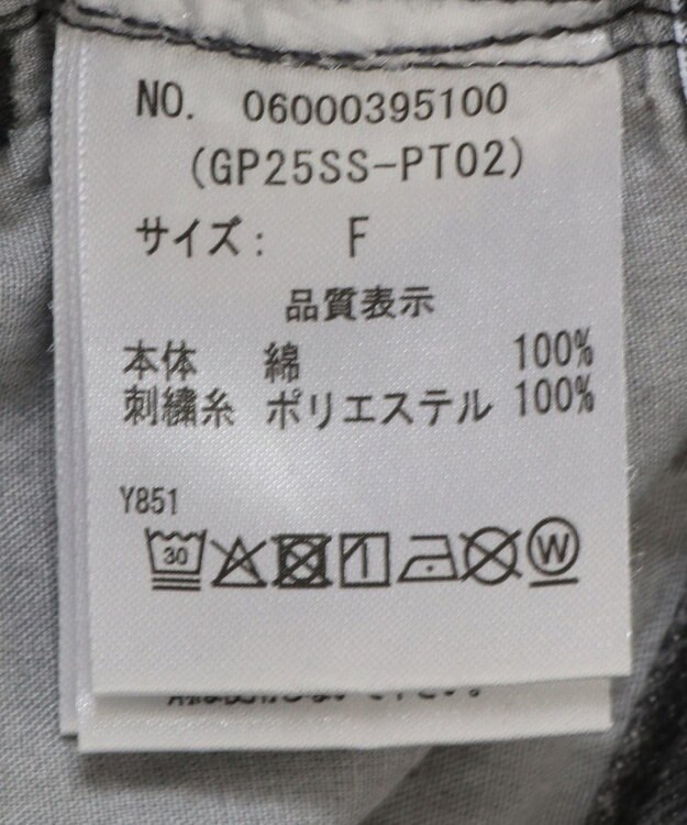 Green Parks ・ＤＯＵＢＬＥ　ＦＬＡＧＳ　サイドリボン刺繍デニ Black