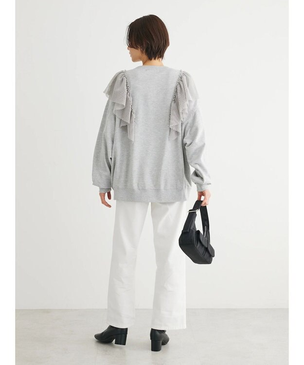 Green Parks ストレートタックデニムパンツ White