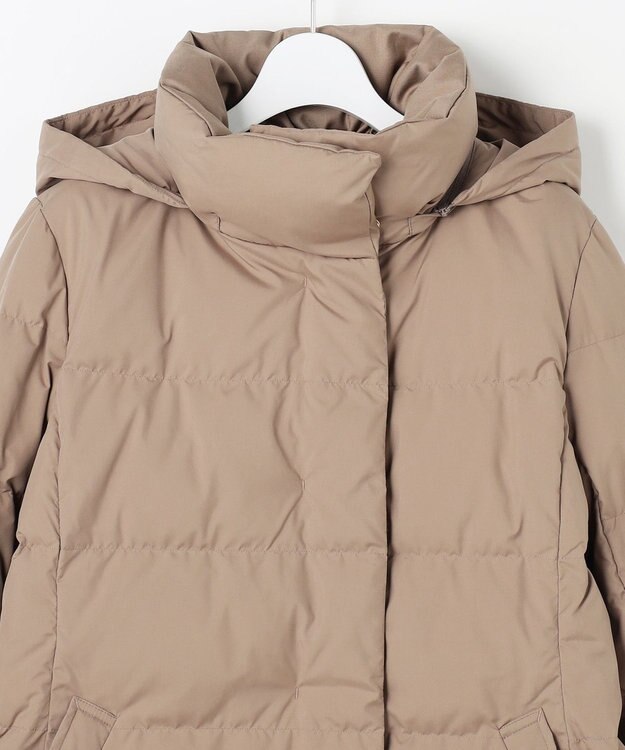 J.PRESS LADIES S 【洗える・2way】タフタダウン ミドル丈 コート モカ系