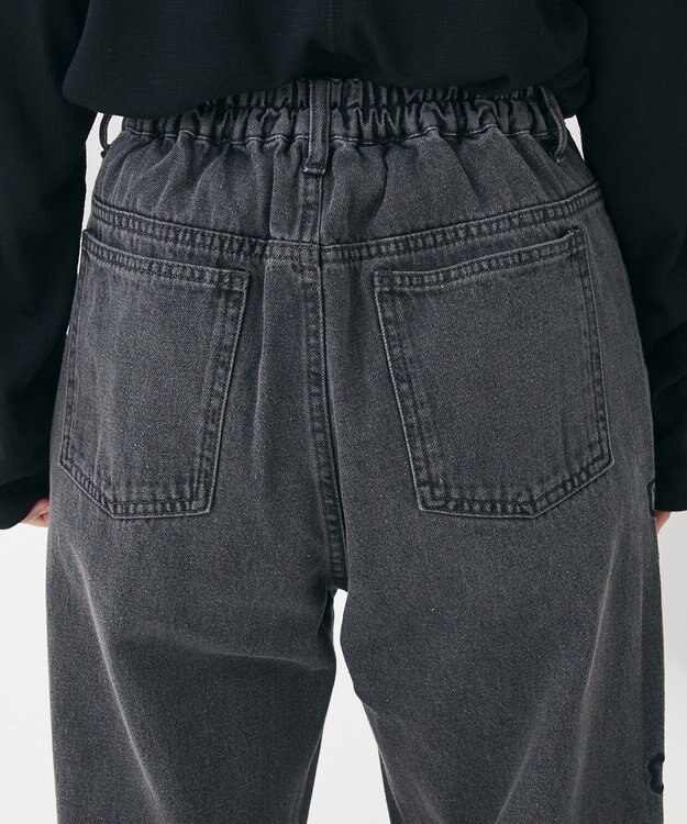 Green Parks ・ＤＯＵＢＬＥ　ＦＬＡＧＳ　サイドリボン刺繍デニ Black