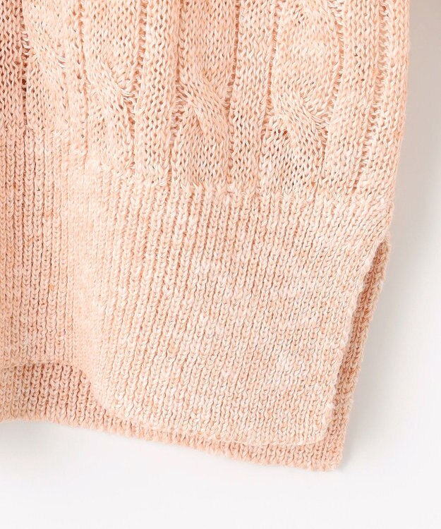 J.PRESS LADIES 【洗える】MIX COLOR SLUB ケーブル ニット ピンク系