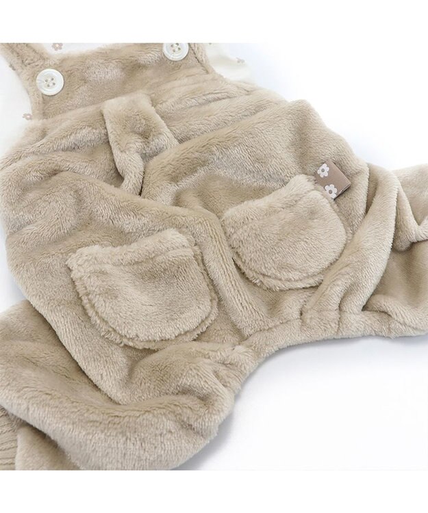 PET PARADISE ペットパラダイス パンツつなぎ 《花 フリル》 小型犬 ベージュ