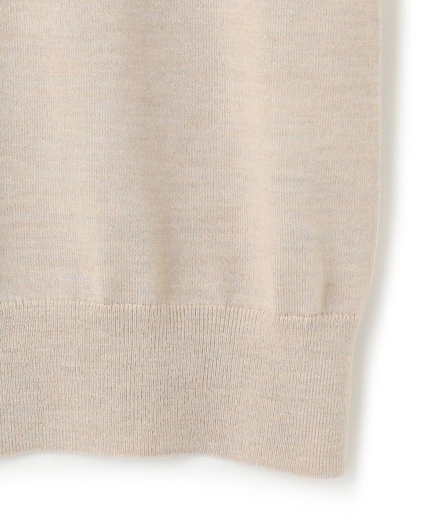 23区 【洗える/アンサンブル対応】サステナブルウール 半袖 ニット ベージュ系