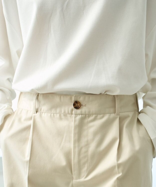 WEGO タックツイルトラウザー ベージュ