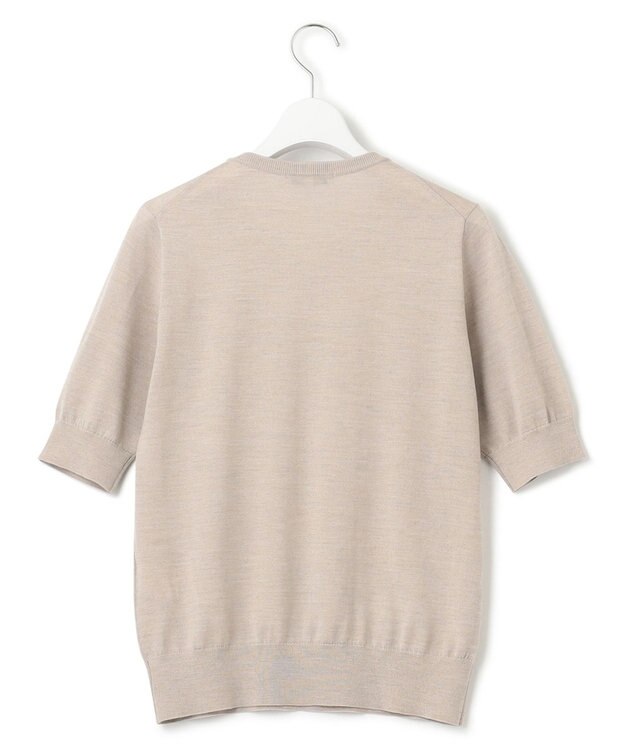 23区 【洗える/アンサンブル対応】サステナブルウール 半袖 ニット ベージュ系