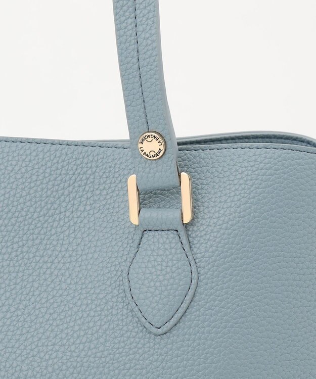 LA BAGAGERIE ベーシック　フェイクレザートート ライトブルー