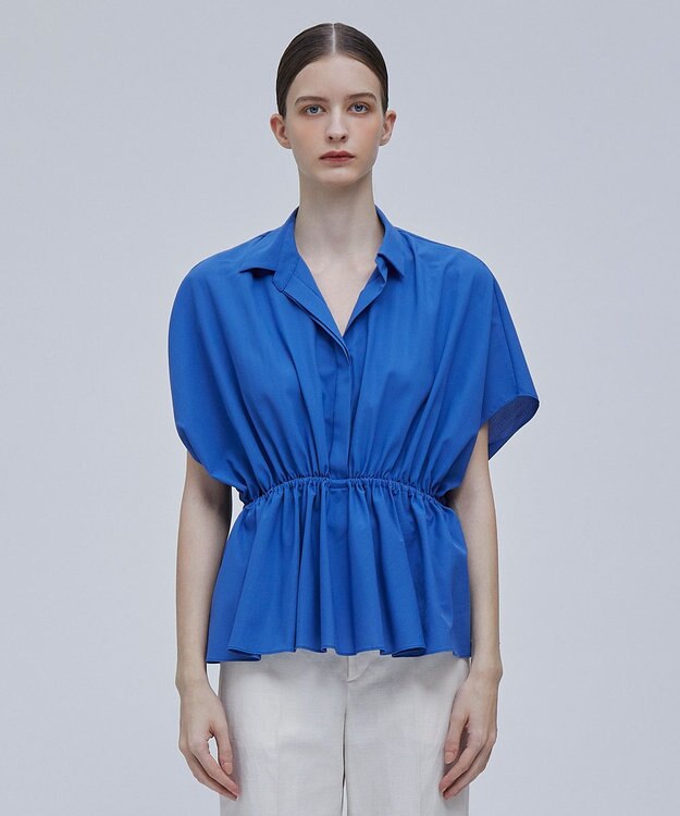 BEIGE， LUCILLE / ペプラムブラウス Blue