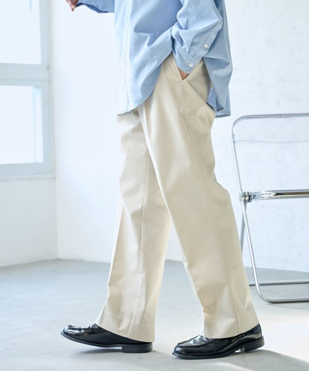 WEGO タックツイルトラウザー ベージュ