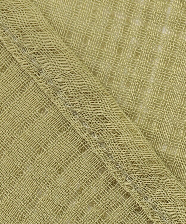 Feroux シアーチェック ブラウス ライトグリーン系