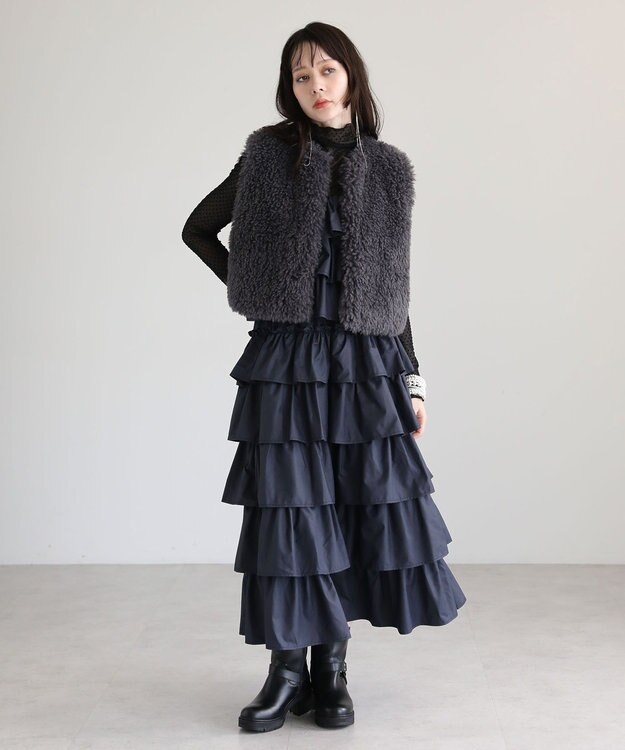 Green Parks ・ＥＬＥＮＣＡＲＥ　ＤＵＥ　シープファーベスト Charcoal Gray