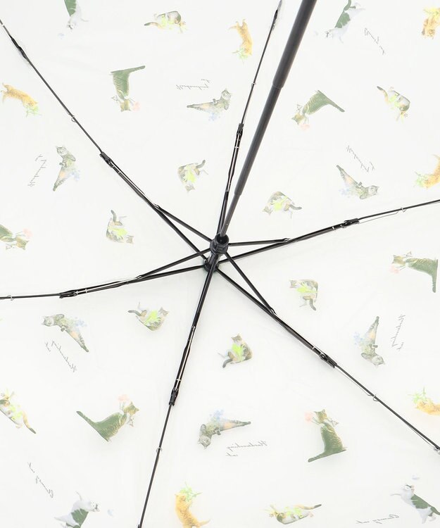 ANY SIS 【猫プリント】沖昌之 折りたたみアンブレニャン ミント