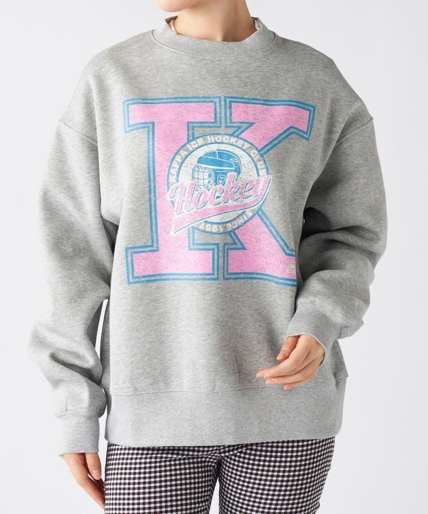 OP／FILA 【Kappa】アイスホッケーデザイン ユニセックススウェット グレー