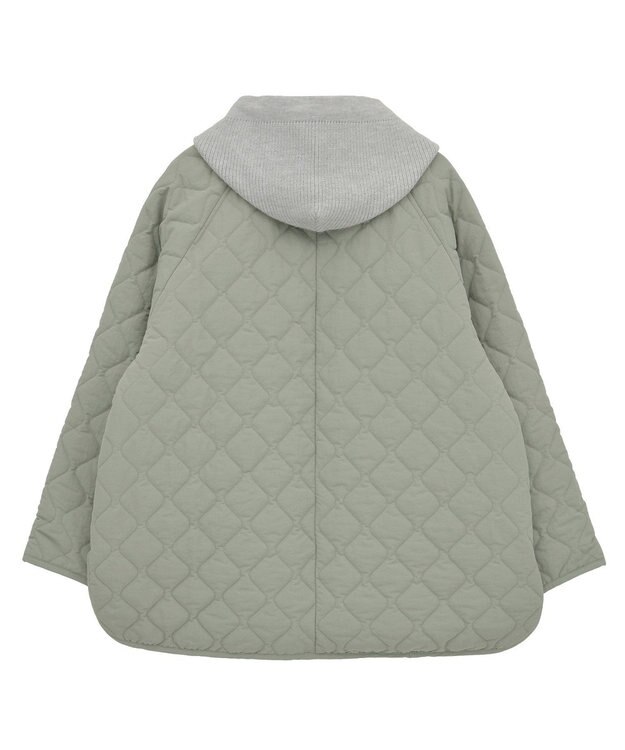 Green Parks ２ＷＡＹニットフードキルティングブルゾン Khaki