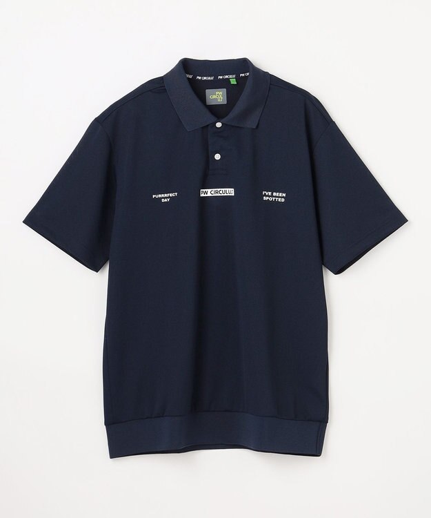 PW CIRCULUS 【MEN】スポーティーリブポロシャツ ゴルフ ネイビー系