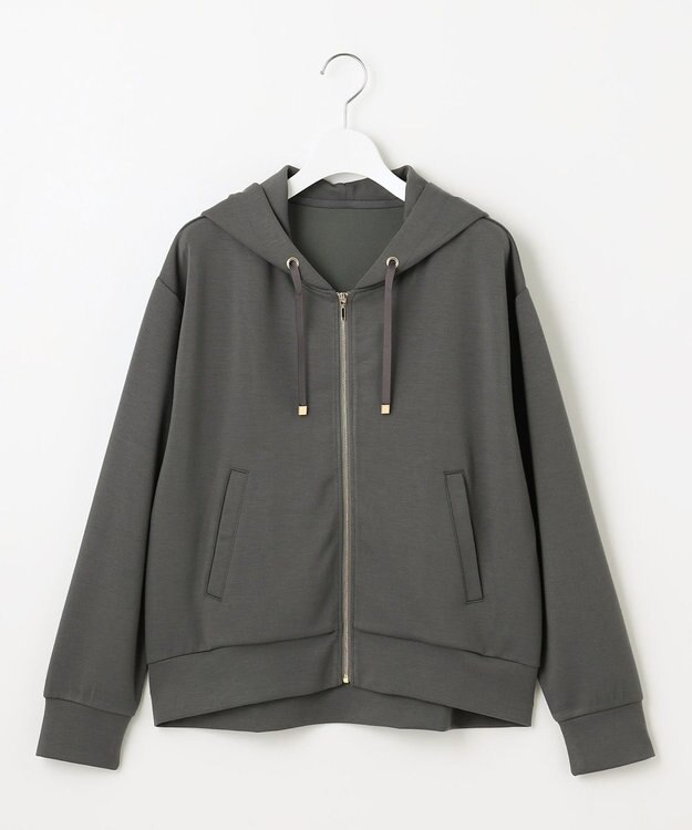 Feroux 【洗える・新色追加】バックフリル ダンボールパーカー グレー系