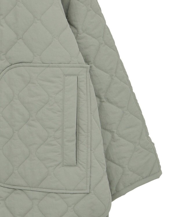 Green Parks ２ＷＡＹニットフードキルティングブルゾン Khaki