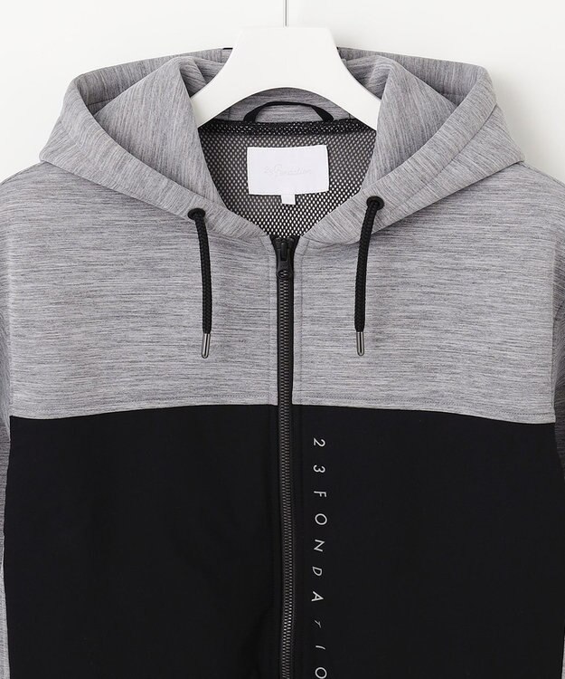 23区GOLF 【23Fondation/MEN】ニットパーカー ライトグレー系