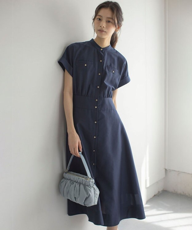 組曲 【WEB限定】シアーボイルワンピース ネイビー系